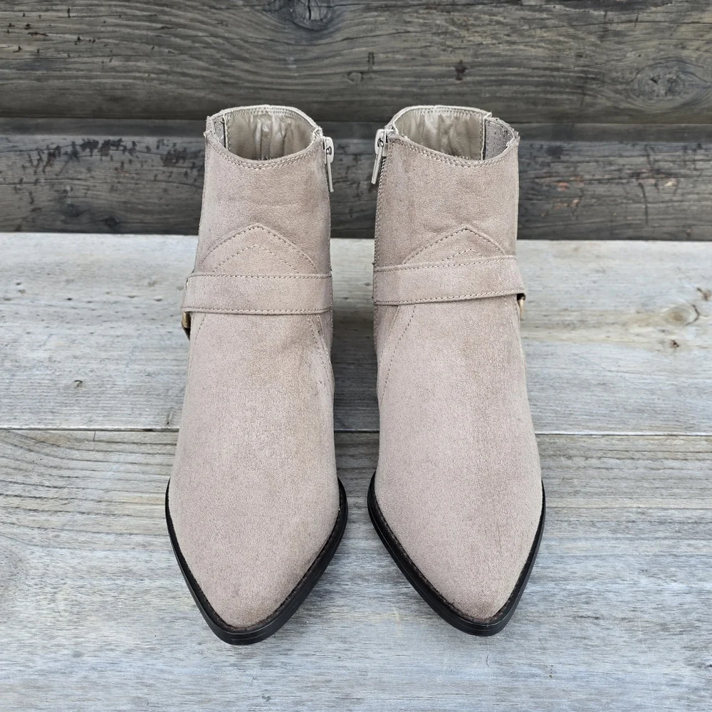 Modern Rush NEW Marta Modern Western Boho Harness Booties 7.5M